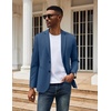 COOFANDY Mens Sport Coats Casual Knit Blazer Two Button Suit Jacket | Modern Slim-fit Silhouette with Structured Shoulders,Stretch Comfort & Versatile Style for Weddings,Business or Daily Wear(Royal Blue)