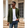COOFANDY Mens Sport Coats Casual Knit Blazer Two Button Suit Jacket | Modern Slim-fit Silhouette with Structured Shoulders,Stretch Comfort & Versatile Style for Weddings,Business or Daily Wear(Dark Green)