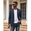 COOFANDY Mens Sport Coats Casual Knit Blazer Two Button Suit Jacket | Modern Slim-fit Silhouette with Structured Shoulders,Stretch Comfort & Versatile Style for Weddings,Business or Daily Wear(02-navy Blue)