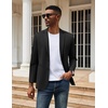 COOFANDY Mens Sport Coats Casual Knit Blazer Two Button Suit Jacket | Modern Slim-fit Silhouette with Structured Shoulders,Stretch Comfort & Versatile Style for Weddings,Business or Daily Wear(Black)