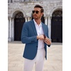COOFANDY Mens Sport Coats Casual Knit Blazer Two Button Suit Jacket | Modern Slim-fit Silhouette with Structured Shoulders,Stretch Comfort & Versatile Style for Weddings,Business or Daily Wear(Royal Blue)