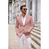 COOFANDY Mens Sport Coats Casual Knit Blazer Two Button Suit Jacket | Modern Slim-fit Silhouette with Structured Shoulders,Stretch Comfort & Versatile Style for Weddings,Business or Daily Wear(Pink)