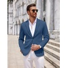 COOFANDY Mens Sport Coats Casual Knit Blazer Two Button Suit Jacket | Modern Slim-fit Silhouette with Structured Shoulders,Stretch Comfort & Versatile Style for Weddings,Business or Daily Wear(Royal Blue)