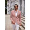 COOFANDY Mens Sport Coats Casual Knit Blazer Two Button Suit Jacket | Modern Slim-fit Silhouette with Structured Shoulders,Stretch Comfort & Versatile Style for Weddings,Business or Daily Wear(Pink)