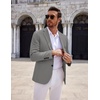 COOFANDY Mens Sport Coats Casual Knit Blazer Two Button Suit Jacket | Modern Slim-fit Silhouette with Structured Shoulders,Stretch Comfort & Versatile Style for Weddings,Business or Daily Wear(Grey)
