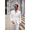COOFANDY Mens Sport Coats Casual Knit Blazer Two Button Suit Jacket | Modern Slim-fit Silhouette with Structured Shoulders,Stretch Comfort & Versatile Style for Weddings,Business or Daily Wear(White)