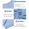 COOFANDY Mens T-Shirts Summer Crew Neck Casual T Shirts Plain Short Sleeve Shirts Basic Tees(B Light Blue)