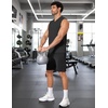 COOFANDY Men’s Workout Tank Tops V Neck Sleeveless Shirts Quick Dry T Shirt | Athletic Gym Muscle Tee, Moisture Wicking Lightweight Soft Fabric, Summer Beach Swim Fashion Tshirt, Daily Undershirts(Black)