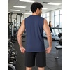 COOFANDY Men’s Workout Tank Tops V Neck Sleeveless Shirts Quick Dry T Shirt | Athletic Gym Muscle Tee, Moisture Wicking Lightweight Soft Fabric, Summer Beach Swim Fashion Tshirt, Daily Undershirts(Navy Blue)