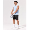 COOFANDY Men’s Workout Tank Tops V Neck Sleeveless Shirts Quick Dry T Shirt | Athletic Gym Muscle Tee, Moisture Wicking Lightweight Soft Fabric, Summer Beach Swim Fashion Tshirt, Daily Undershirts(Light Blue)