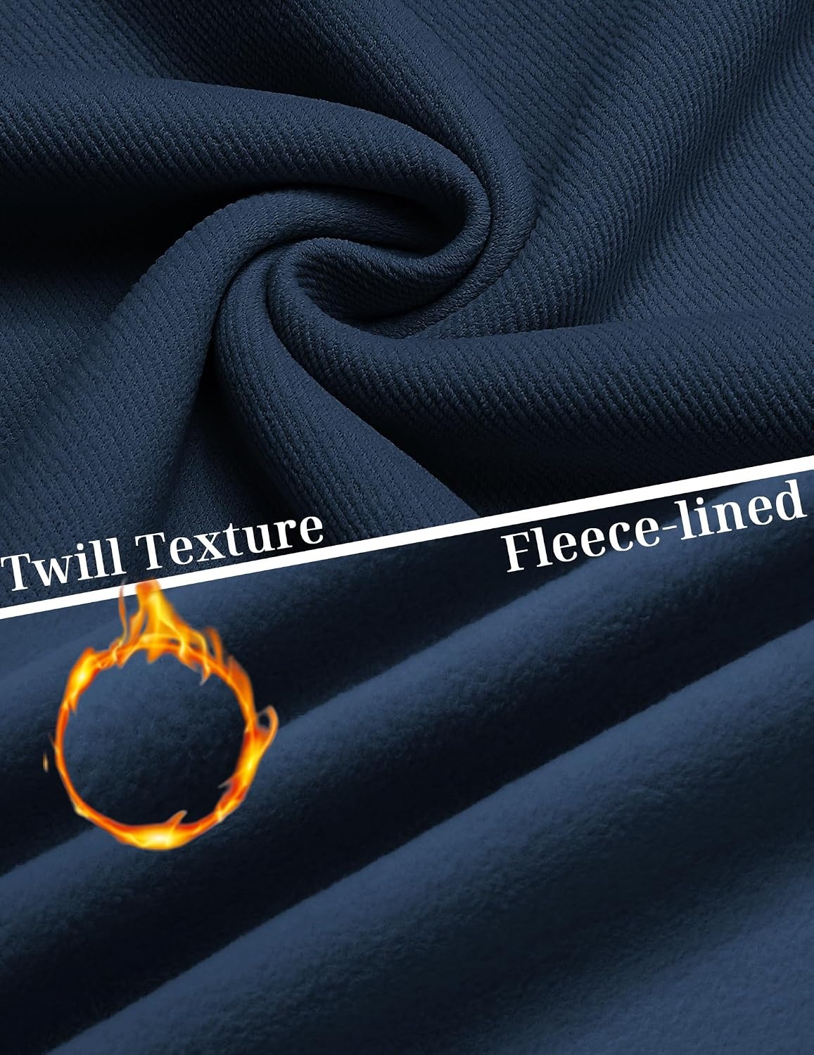 image:imageCOOFANDY Mens Quarter Zip Sweatshirt Fleece Mock Neck Casual Sweater Fleece Lined Drop Shoulder Relaxed Fit Ribbed Cuffs Ribbed Hem Warm Lining Long Sleeve Daily Wear Fall Winter FashionNavy Blue
