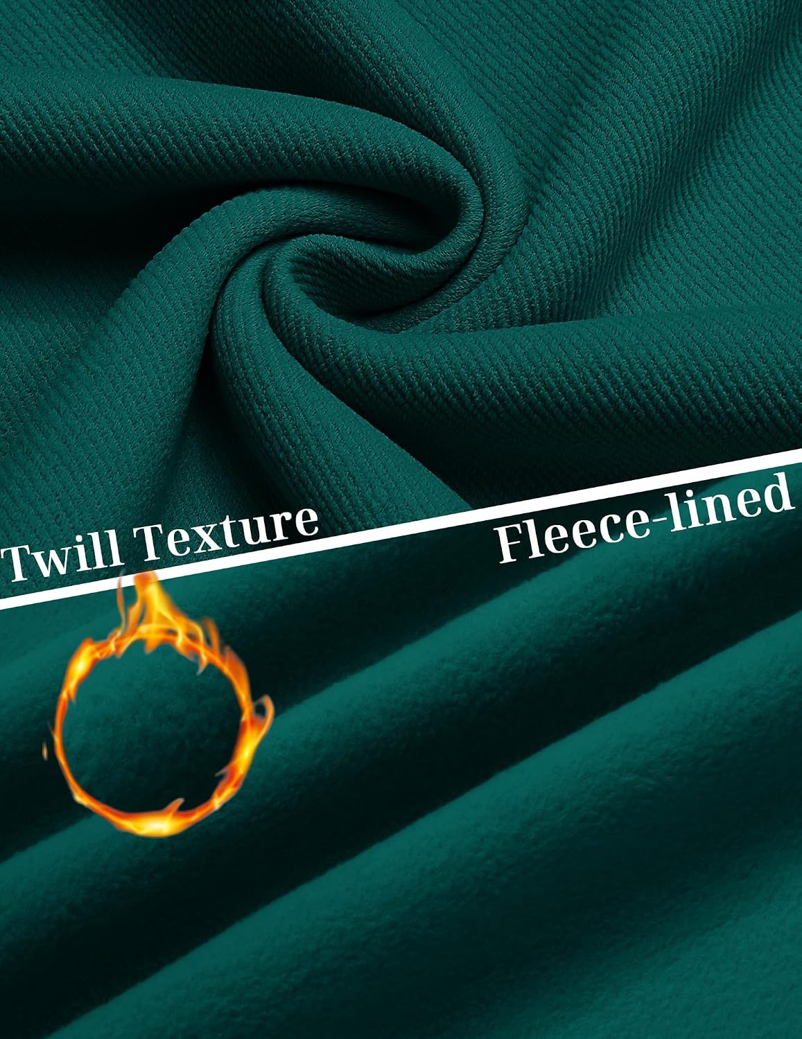 image:imageCOOFANDY Mens Quarter Zip Sweatshirt Fleece Mock Neck Casual Sweater Fleece Lined Drop Shoulder Relaxed Fit Ribbed Cuffs Ribbed Hem Warm Lining Long Sleeve Daily Wear Fall Winter FashionLake Green