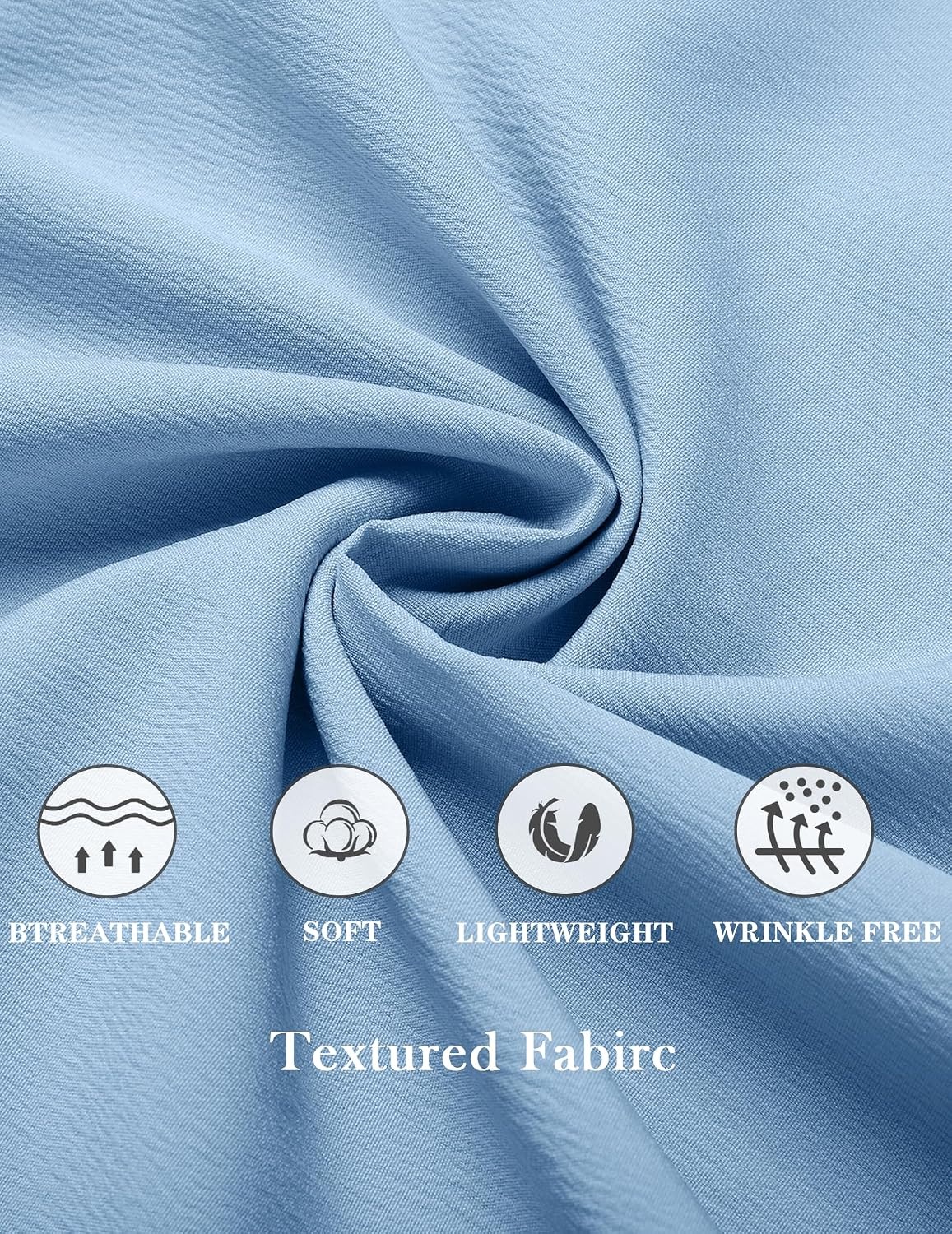 image:imageCOOFANDY Mens Sleeveless Button Up Shirts Summer Beach Tank Top Collarless Casual Vacation Cruise Sleeveless Dress Shirt Button Up and Turn Down Collrar Design Light Weight Breathable Cool FabricLight Blue