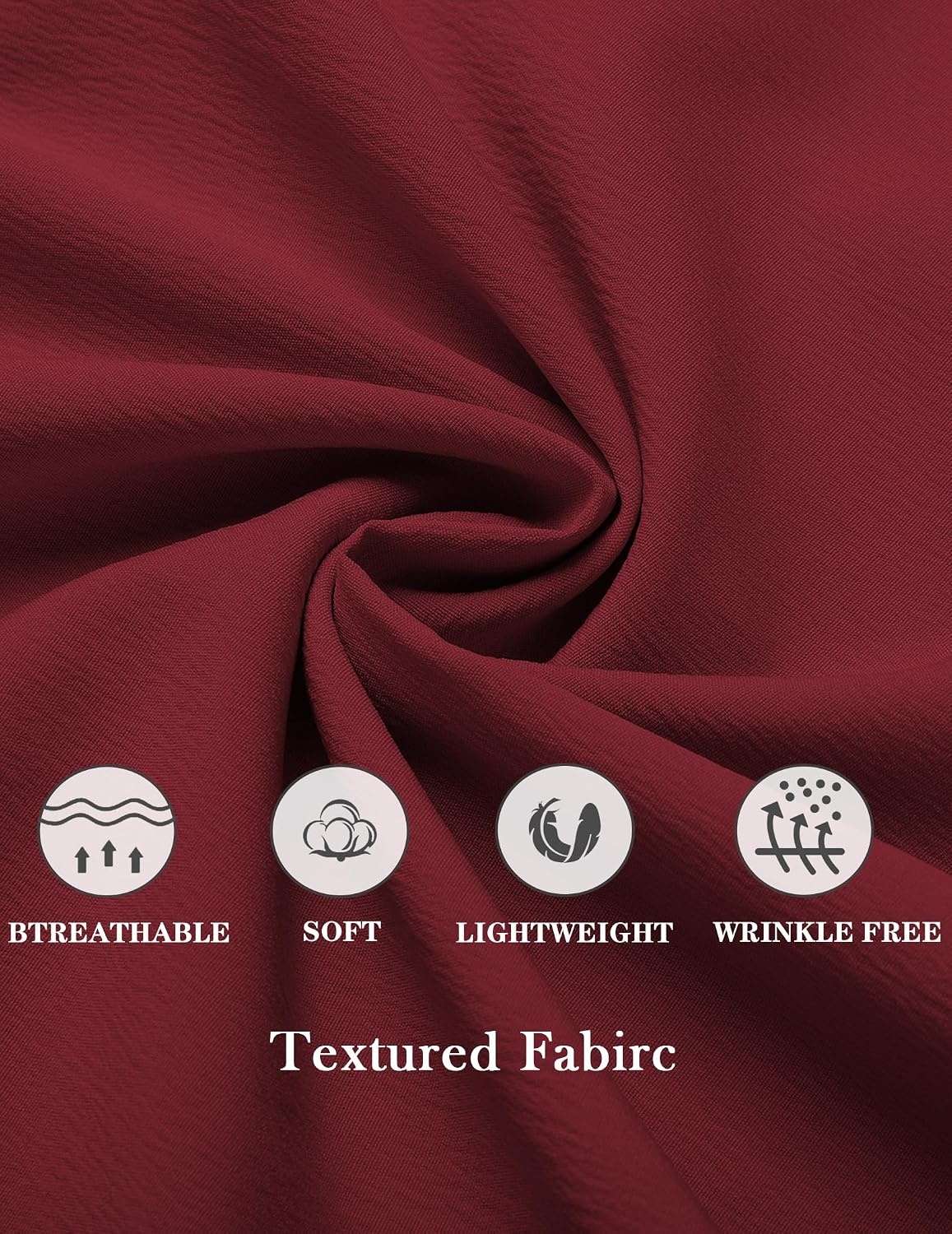 image:imageCOOFANDY Mens Sleeveless Button Up Shirts Summer Beach Tank Top Collarless Casual Vacation Cruise Sleeveless Dress Shirt Button Up and Turn Down Collrar Design Light Weight Breathable Cool FabricWine Red