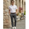 COOFANDY Men Dress Pants Slim Fit Suit Pants Expandable Waist Casual Slacks | Business Formal Trousers, Tuxedo Pant, Wrinkle Free, Flat Front, Straight Leg, Modern Style, Office Work Wedding Dinner Party(Dark Grey)
