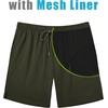 COOFANDY Mens Swim Trunks 7 inch Bathing Suit with Mesh Liner Swim Shorts | Quick Dry Fabric, Lightweight Stretch Material, Breathable Mesh Brief Liner, Swimming, Summer Beach Vacation, Mens Swimwear(Army Green)