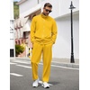 COOFANDY Men’s Tracksuit Casual Sweatsuit 2 Piece Full Zip Jogging Suit Set | Full Zip TrackSuit, Stand Collar, Elastic Waist Drawstring, 5 Pockets, Casual Athletic Jogging Outfits, Fall Sport Sweat Suit(Yellow)