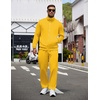 COOFANDY Men’s Tracksuit Casual Sweatsuit 2 Piece Full Zip Jogging Suit Set | Full Zip TrackSuit, Stand Collar, Elastic Waist Drawstring, 5 Pockets, Casual Athletic Jogging Outfits, Fall Sport Sweat Suit(Yellow)