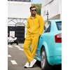 COOFANDY Men’s Tracksuit Casual Sweatsuit 2 Piece Full Zip Jogging Suit Set | Full Zip TrackSuit, Stand Collar, Elastic Waist Drawstring, 5 Pockets, Casual Athletic Jogging Outfits, Fall Sport Sweat Suit(Yellow)