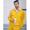 COOFANDY Men’s Tracksuit Casual Sweatsuit 2 Piece Full Zip Jogging Suit Set | Full Zip TrackSuit, Stand Collar, Elastic Waist Drawstring, 5 Pockets, Casual Athletic Jogging Outfits, Fall Sport Sweat Suit(Yellow)