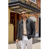 COOFANDY Mens Zip Up Sweatshirt Casual Lightweight Jackets Full Zip Sweater | Soft Knit Textured Fabric, Stand Collar, 2 Side Pockets, Long Sleeve Fashion Stylish, Ribbed Cuffs And Hem For Fall Winter(Dark Grey)