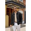 COOFANDY Mens Zip Up Sweatshirt Casual Lightweight Jackets Full Zip Sweater | Soft Knit Textured Fabric, Stand Collar, 2 Side Pockets, Long Sleeve Fashion Stylish, Ribbed Cuffs And Hem For Fall Winter(Black)