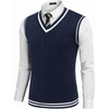White & Navy Blue Stripe