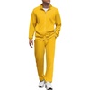 COOFANDY Men’s Tracksuit Casual Sweatsuit 2 Piece Full Zip Jogging Suit Set | Full Zip TrackSuit, Stand Collar, Elastic Waist Drawstring, 5 Pockets, Casual Athletic Jogging Outfits, Fall Sport Sweat Suit(Yellow)