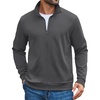 COOFANDY Mens Zip Up Sweatshirt Casual Lightweight Jackets Full Zip Sweater | Soft Knit Textured Fabric, Stand Collar, 2 Side Pockets, Long Sleeve Fashion Stylish, Ribbed Cuffs And Hem For Fall Winter(Dark Grey)