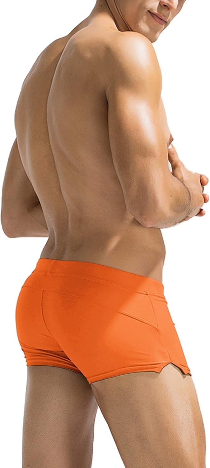 image:imageCOOFANDY Mens Swim Trunks Bathing Suit Swim Brief Square Leg Board Short1 Orange