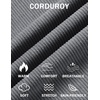 COOFANDY Mens Casual Corduroy Pants Baggy Sweatpants Loose Fit Wide Leg | Elastic Waist, Drawstring, Relaxed fit, Straight Leg, Deep Side Pockets, Midweight Corduroy Fabric, Fall Winter Fashion(Dark Grey)