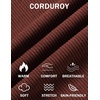 COOFANDY Mens Casual Corduroy Pants Baggy Sweatpants Loose Fit Wide Leg | Elastic Waist, Drawstring, Relaxed fit, Straight Leg, Deep Side Pockets, Midweight Corduroy Fabric, Fall Winter Fashion(Reddish Brown)