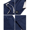 COOFANDY Mens Casual Corduroy Pants Baggy Sweatpants Loose Fit Wide Leg | Elastic Waist, Drawstring, Relaxed fit, Straight Leg, Deep Side Pockets, Midweight Corduroy Fabric, Fall Winter Fashion(Navy Blue)