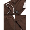 COOFANDY Mens Casual Corduroy Pants Baggy Sweatpants Loose Fit Wide Leg | Elastic Waist, Drawstring, Relaxed fit, Straight Leg, Deep Side Pockets, Midweight Corduroy Fabric, Fall Winter Fashion(Dark Brown)