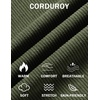 COOFANDY Mens Casual Corduroy Pants Baggy Sweatpants Loose Fit Wide Leg | Elastic Waist, Drawstring, Relaxed fit, Straight Leg, Deep Side Pockets, Midweight Corduroy Fabric, Fall Winter Fashion(Green)