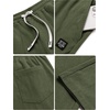 COOFANDY Mens Casual Corduroy Pants Baggy Sweatpants Loose Fit Wide Leg | Elastic Waist, Drawstring, Relaxed fit, Straight Leg, Deep Side Pockets, Midweight Corduroy Fabric, Fall Winter Fashion(Green)