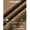 COOFANDY Mens Casual Corduroy Pants Baggy Sweatpants Loose Fit Wide Leg | Elastic Waist, Drawstring, Relaxed fit, Straight Leg, Deep Side Pockets, Midweight Corduroy Fabric, Fall Winter Fashion(Brown)