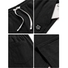COOFANDY Mens Casual Corduroy Pants Baggy Sweatpants Loose Fit Wide Leg | Elastic Waist, Drawstring, Relaxed fit, Straight Leg, Deep Side Pockets, Midweight Corduroy Fabric, Fall Winter Fashion(Black)