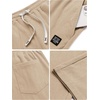 COOFANDY Mens Casual Corduroy Pants Baggy Sweatpants Loose Fit Wide Leg | Elastic Waist, Drawstring, Relaxed fit, Straight Leg, Deep Side Pockets, Midweight Corduroy Fabric, Fall Winter Fashion(Khaki)
