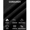 COOFANDY Mens Casual Corduroy Pants Baggy Sweatpants Loose Fit Wide Leg | Elastic Waist, Drawstring, Relaxed fit, Straight Leg, Deep Side Pockets, Midweight Corduroy Fabric, Fall Winter Fashion(Black)