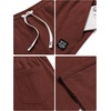 COOFANDY Mens Casual Corduroy Pants Baggy Sweatpants Loose Fit Wide Leg | Elastic Waist, Drawstring, Relaxed fit, Straight Leg, Deep Side Pockets, Midweight Corduroy Fabric, Fall Winter Fashion(Reddish Brown)