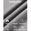 COOFANDY Mens Casual Corduroy Pants Baggy Sweatpants Loose Fit Wide Leg | Elastic Waist, Drawstring, Relaxed fit, Straight Leg, Deep Side Pockets, Midweight Corduroy Fabric, Fall Winter Fashion(Light Grey)