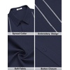 COOFANDY Men’s Cuban Guayabera Shirts Button Down Short Sleeve Linen Shirt | Vacation Shirt, Retro Bowling Shirts, Embroidered Shirt, Untucked Shirts(Navy Blue)
