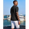 COOFANDY Men’s Knit Shirts Short Sleeve Button Down Polo Shirt Summer Beach | Fashion Knitted Casual Shirt, Breathable Hollow Out, Lightweight, Vacation Season Staple(Classic Black & White)