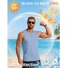 COOFANDY Men’s Workout Tank Top Quick Dry Muscle Sleeveless Gym Shirts | UPF 50+ Sun Protection, Moisture Wicking Fabric, Breathable and Stretchy, Great for Running, Fitness, Summer Beach & Swim(Light Blue)