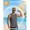 COOFANDY Men’s Workout Tank Top Quick Dry Muscle Sleeveless Gym Shirts | UPF 50+ Sun Protection, Moisture Wicking Fabric, Breathable and Stretchy, Great for Running, Fitness, Summer Beach & Swim(Dark Grey)