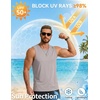 COOFANDY Men’s Workout Tank Top Quick Dry Muscle Sleeveless Gym Shirts | UPF 50+ Sun Protection, Moisture Wicking Fabric, Breathable and Stretchy, Great for Running, Fitness, Summer Beach & Swim(Light Grey)