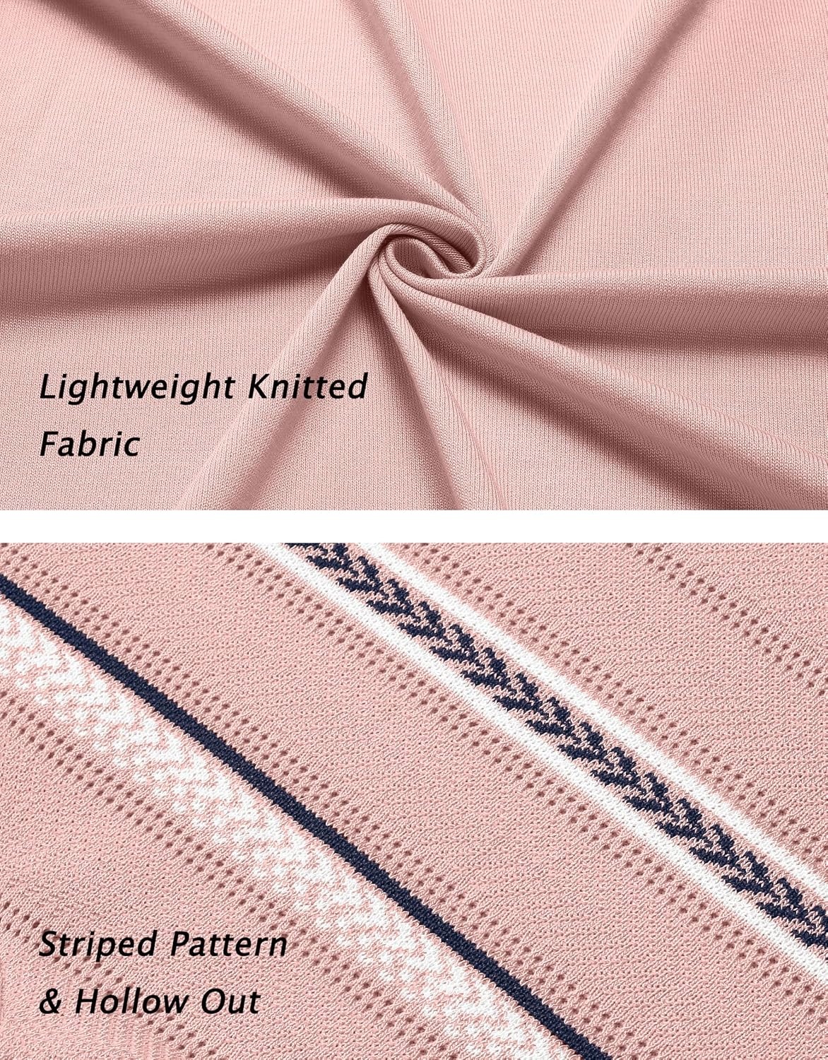 image:imageCOOFANDY Knit Shirts for Men Casual Short Sleeve Button Down Shirts Summer Beach Stretch Fit Collared ShirtsDusty Rose