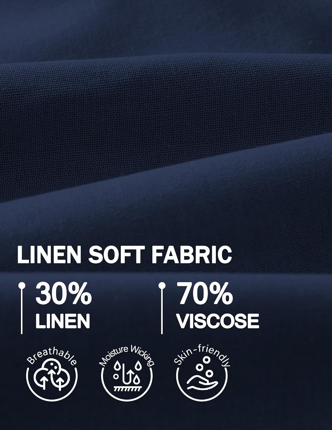 image:imageCOOFANDY Men Linen Beach Shorts Casual Drawstring Summer Vacation Shorts Elastic Waist Lightweight Stretch Short 9 Inch Inseam Slim Fit Holiday Vacation Shorts Flat Front Short Hawaiian StyleZ KhakiNavy Blue