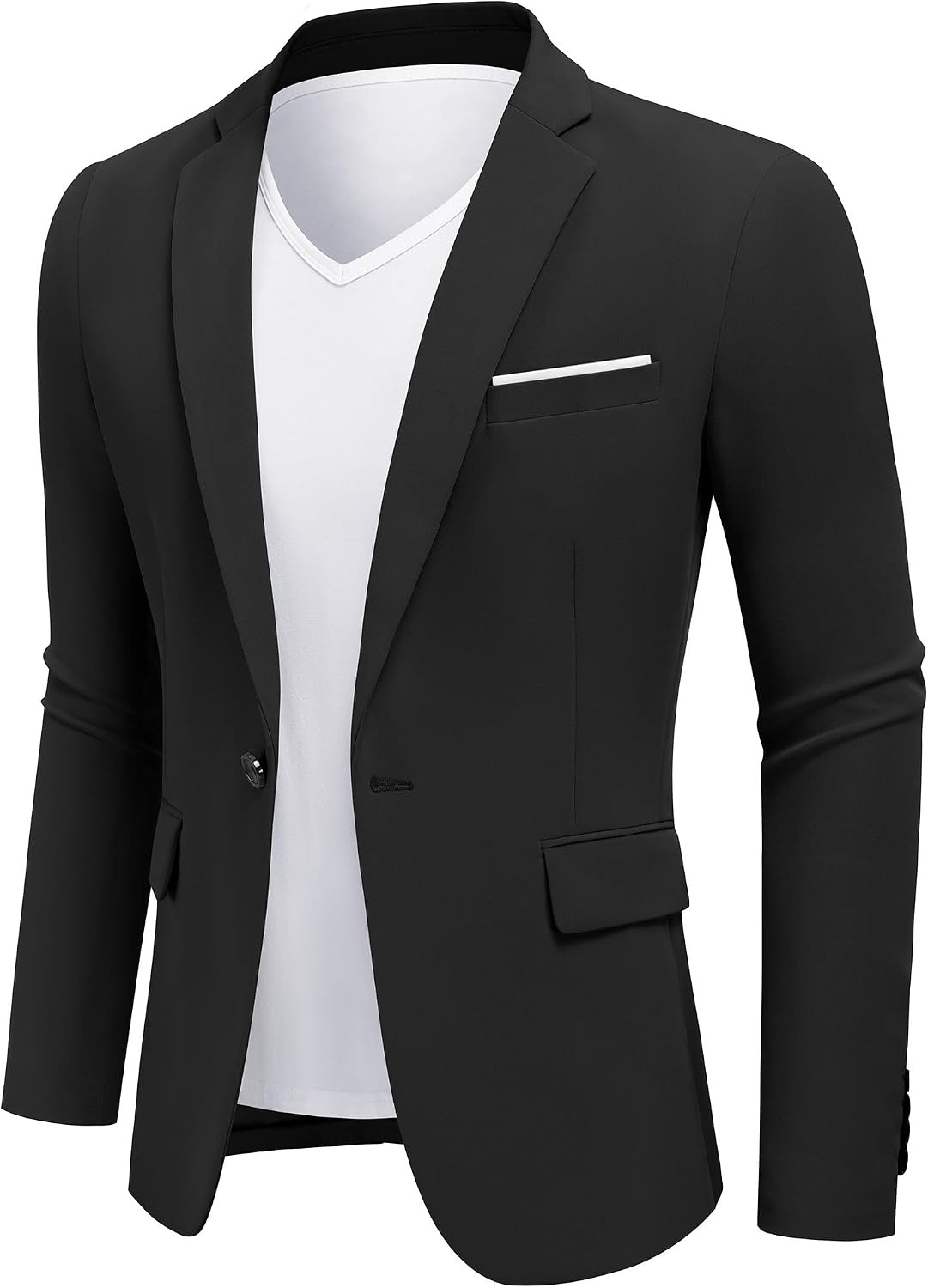 image:imageCOOFANDY Mens Blazer Casual Sport Coats and Blazers Lightweight One Button Suit JacketBlack